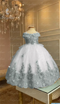 Baby Flower Girl Dresses Off-the-shoulder Pearls Gold appliqués Off Lace Butterflies Flower Princess Dress Infant First Birthday