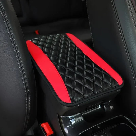 Car Armrest Cover Mat Universal PU Leather Non Slip Storage Box Pad for MG GT HECTOR HS MG3 MG5 MG6 MG7 ZS Key Chain Accessories