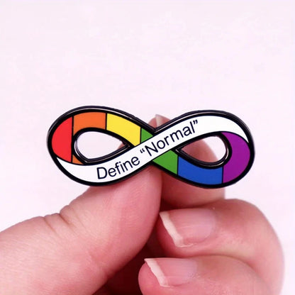 Rainbow LGBT Encourage Letters Metal Enamel Badge Gay Lesbian Asexual Transgender Adaptive Lapel Pin Jewelry Gifts Accessories