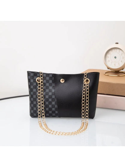 Bag 2024 new trendy fashion polka dot printing chain bucket bag one shoulder messenger bag one piece delivery