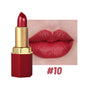 6 Colors Gold Bar Tube Lipstick Matte Texture Pearlescent Glitter Velvet Lipstick Valentine's Day Gift 1PCS