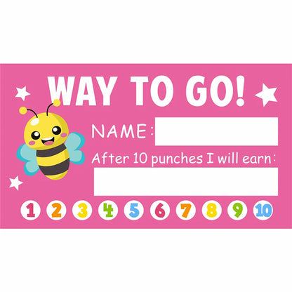 50Pcs Cartoon Kids Reward Incentive Punch Cards For Teacher