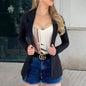 Women Suit Coat Elegant Lapel Suit Coat for Women Slim Fit Single Button Jacket for Business Wear Versatile Solid Color Soft