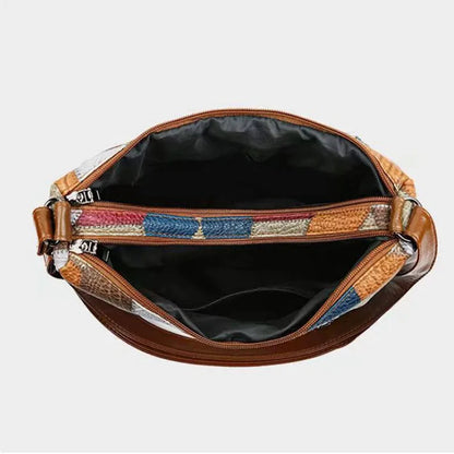 Women's Elegant Vintage Crossbody Bag Trendy HandBag Fashion Multi-pockets Shoulder Bag All-match Retro Crossbody Bag for Daily