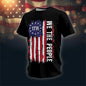 Men’s Retro Flag Skull T‑Shirt – 3D Print Short Sleeve Casual Summer Tee
