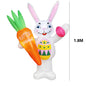 Easter Inflatable Outdoor Toys Easter Bunny Family Eggs Carrot with Build-in LEDs Blow Up Decorations for Party Yard Garden Lawn