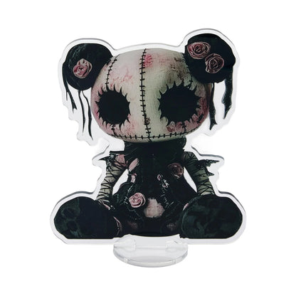 Halloween Anime Doll Figurine Acrylic Table Decorations Set for Home Office Party Spooky Flat Ornaments 2D Theme