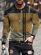 Fashion Trend Men's Crew-neck Long Sleeves Cross 3D Printed Men's Casual Pullover T-shirt Casual All-match Men's Top S-5XL