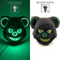 LED Glowing Cosplay Bloody Rabbit Mask Halloween Scary Killer Bloody Bunny Bear Headgear Carnival Masquerade Horror Costume Prop