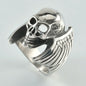 1PC Stainless Steel Vintage Punk Skull Cross Eagle Mens Ring Finger Jewelry Hip Hop Rock Culture Ring Unisex Male Party Ring