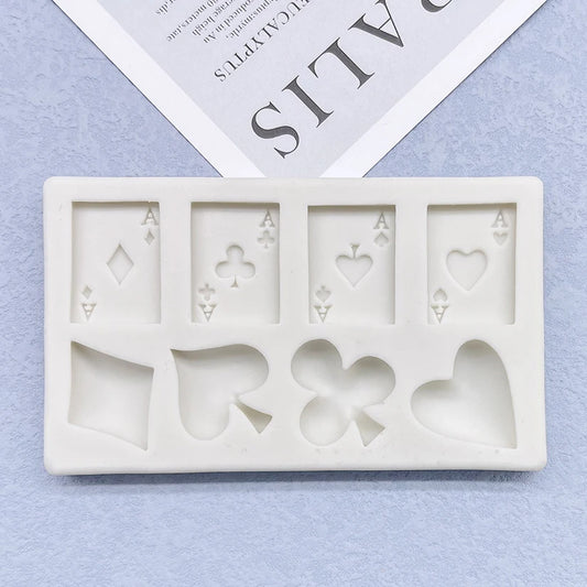 Poker Silicone Mold Sugarcraft Cupcake Baking Mold Fondant Cake Decorating Tools