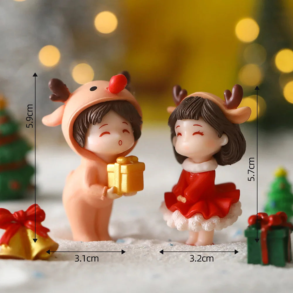 “1pc Merry Christmas Couple Ornament – Holiday Tree & Home Decoration