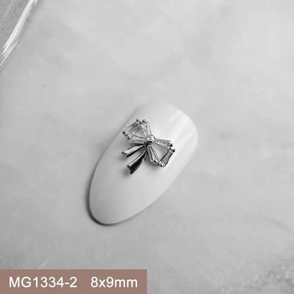 10pcs/lot Luxury No Fading Bow Butterfly Arc Nail Art Parts Zircon Crystal Manicure Nails Accesorios Supplies Decorations Charms