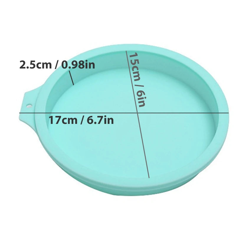 1pc/4pcs Round Silicone Cake Pan Set – Non‑Stick Rainbow Baking Molds for Pizza & Pancakes