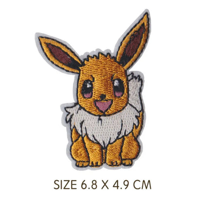 30‑Style Pokemon Embroidery Cloth Patches – Pikachu & Cartoon Iron‑On/Sew‑On Appliques for DIY Clothing