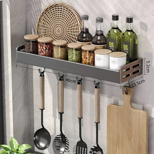 New Kitchen Storage Rack Seasoning Rack Wall-Mounted Condiment Multi-Functional Household kitchen organizer Storage Rack