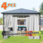 4 Panels Outdoor Curtains, Waterproof & UV-Resistant Tab Top Design for Porch, Pergola, Cabana, Gazebo Decor
