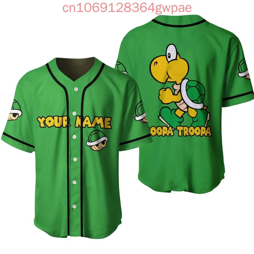 Super Mario Bros Donkey Kong Y2k Baseball Jersey Men's Women Short Sleeve Shirt Summer Casual Sports Kids Streetwear Tops