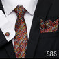 Tie Pocket Squares Cufflink Necktie Set
