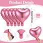 50pcs 5inch red heart balloons for Valentine's Day, birthdays, anniversaries, weddings, parties, decorations, balloons