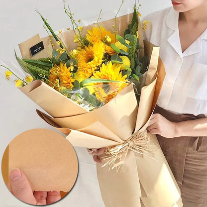 10M Brown Kraft paper eco-friendly packaging paper, Degradable Friendly Paper Packaging Materials Bouquet Gift Box Craft Paper