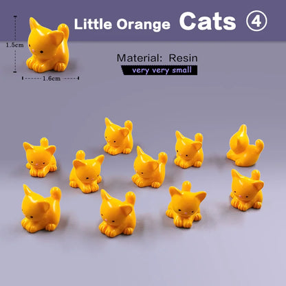 10Pcs Easter Rabbit Dinosaurs Capybara Duck Fox Pig Cat Turtle Frog Bird Figurine Miniature Fairy Garden Decoration Accessories