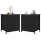 Nightstand  Storage  For Bedroom with 2 Fabric Drawers JHK