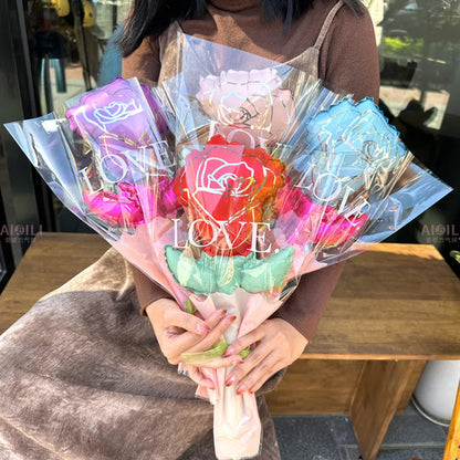 0/30/50pcs Mini Love Flower Balloons – Bouquet‑Style Heart Balloons for Valentine’s Day, Mother’s Day & Wedding DIY Decor