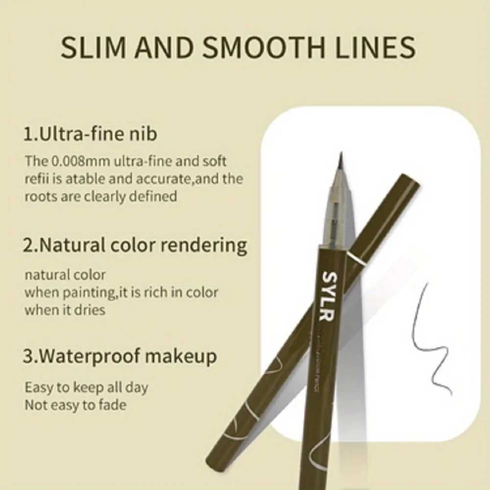 0.008mm Ultra Fine Eyebrow Pen Long Last Smudge Proof Waterproof Sweat-Proof High Pigmented
