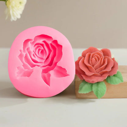 1 piece, baking tool, sugar flipping rose cake decoration baking mold, silicone mold