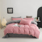 Solid Color Quilt Cover New Milled Washed Cotton Single Bed Duvet Europe US Popular Skin-friendly 220x240 Double Use Bedding
