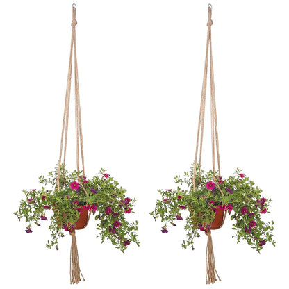 Hanging Plant Pot Hanging Basket Vases with Hook Creative Macrame Suspension Plant Planters for Hanging  Flower Pot Net