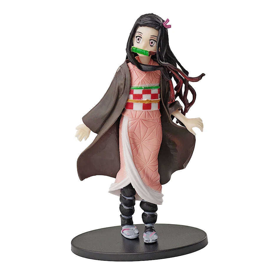 Anime Figure Kamado Tanjirou Nezuko Demon Slayer Figure Action Figures PVC Model Toys Zenitsu Figurine Inosuke Kimetsu No Yaiba