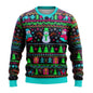 Neon Snowman Graphic Sweatshirts 2025 Merry Christmas 3D Printed Ugly Sweater For Women Clothing Snowflake Gifts Boy Tracksuit