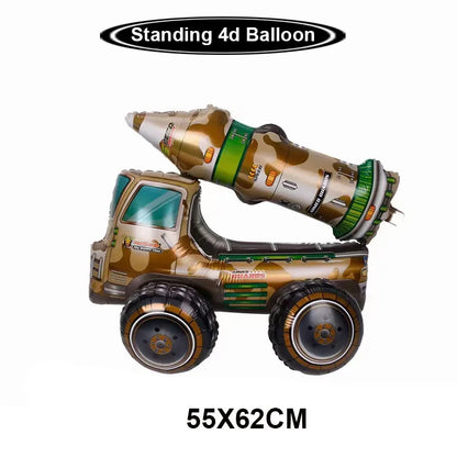 1pc Large Transportation Balloon Racing Balloon Fire Truck Ambulance School Bus Excavator Motorcycle Balloon for Boys Birthday