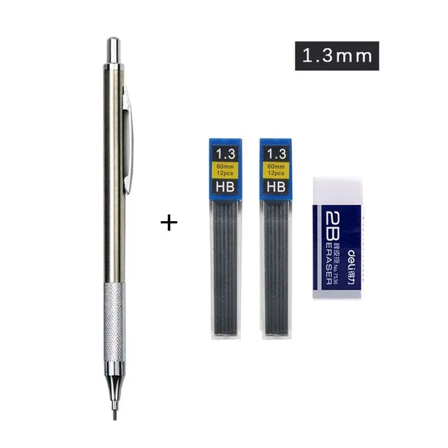 Metal Automatic Mechanical Pencil 5/0.7/0.9/1.3/2.0mm