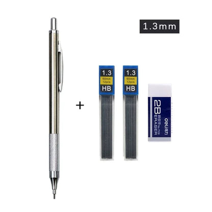 Metal Automatic Mechanical Pencil 5/0.7/0.9/1.3/2.0mm