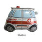 1pc Large Transportation Balloon Racing Balloon Fire Truck Ambulance School Bus Excavator Motorcycle Balloon for Boys Birthday