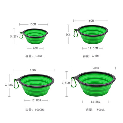 Pet Portable Collapsible Silicone Water Bowl