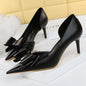 BIGTREE Shoes Bow-knot Woman Pumps Stiletto 10.5 Cm Women Basic Pump Pointed Toe Classic Pumps Sexy High Heels Women Shoes 2025