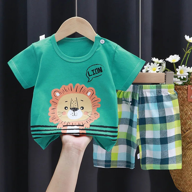 Child Clothing Sets Boys  Short Sleeve Tops Shorts