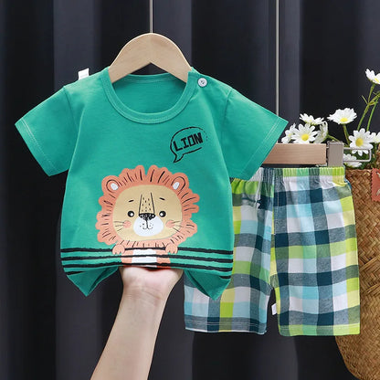 Child Clothing Sets Boys  Short Sleeve Tops Shorts