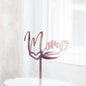 Happy Mothers Day Cake Topper Gold Red Tulip Acrylic MOM Birthday Party Cake Toppers Dessert Decoration Mother's Day Gifts