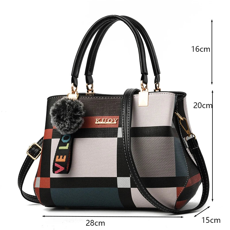 PU Leather Ladies Luxury Designer Large Capacity Shoulder Bag