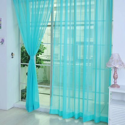 Transparent Solid‑Color Window Gauze Curtains – Light‑Luxury Sheer Panels for Weddings & Home Decor, Easy to Install