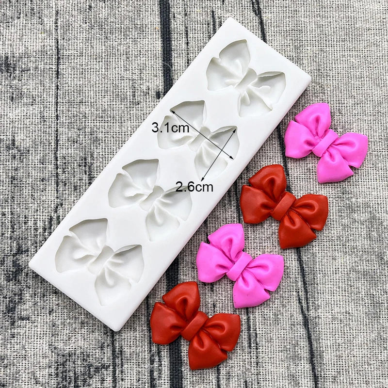 Bow Bowknot Silicone Cake Baking Mold Sugarcraft Chocolate Cupcake Resin Tools Fondant Decorating Tools
