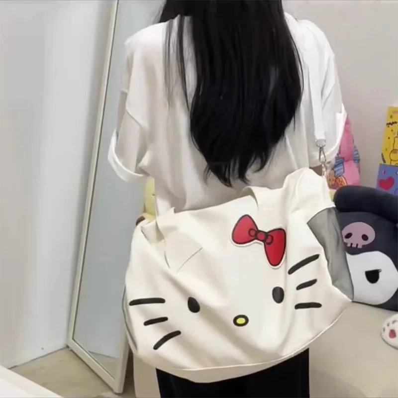 Hello Kitty Large Capacity Shoulder Gym Bag Pu