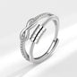 Fashion Beads Anxiety Fidget Spinner Rings Korea Crystal Butterfly Flower Star Moon Ring Anti Stress Jewelry Gift