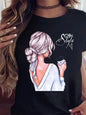 Maycaur Hot Sales Printed Female Tshirt Women Fashion Graphic Printed T-Shirt Harajuku Korean Style Short Sleeves Clothes Female