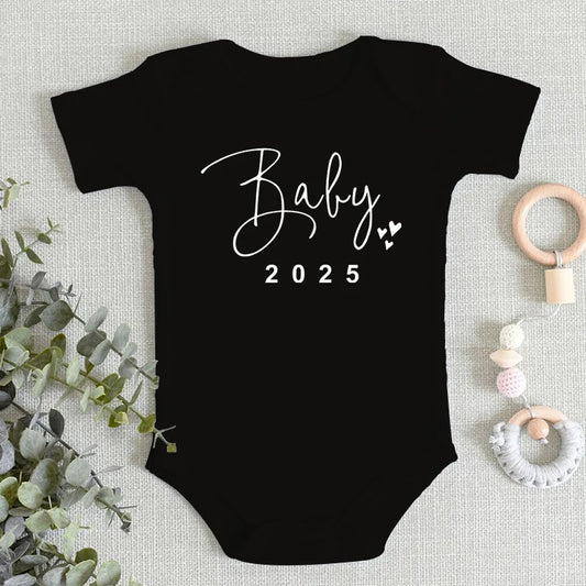 Baby 2025 Print Infant Onesies Pregnancy Announcement Romper